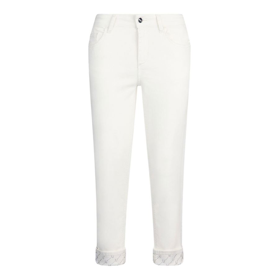 Pantaloni bianchi cropped con risvolto Liu Jo | UA5006T259410701